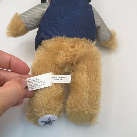 Dallas Cowboys NFL Plush Teddy Bear Good Stuff Blue Jersey Hat 2012 Bucket Hat - Picture 5 of 5